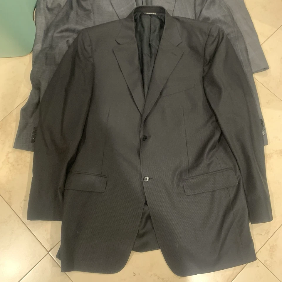 CANALI Lote De 3 Chaqueta Blazer Abrigo Lana Pura - Para Hombre EU 46 L US 56 L 56L 46L Foto 4 de 4