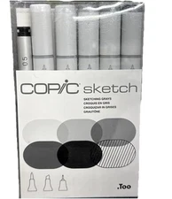 Copic Sketch sketching grays dual tipped regulator alcohol ink markers