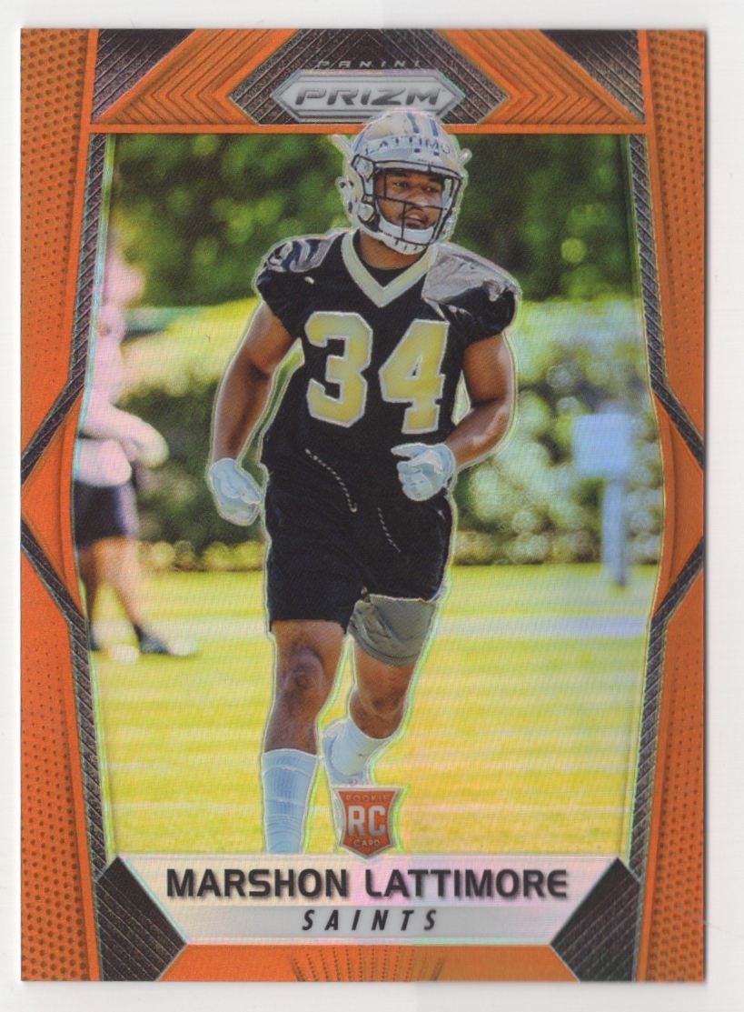 2017 Panini Prizm Orange Marshon Lattimore RC /275 New Orleans Saints #272