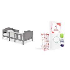 Portland 3-In-1 Toddler Bed, Mattress Accessories Bundle - Pinewood Convertibl