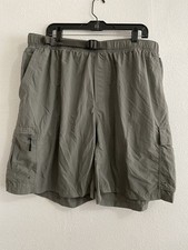 Columbia Sportswear Men  s Gray Swim Wear Trunks XXL Adjustable Belt Beach G25