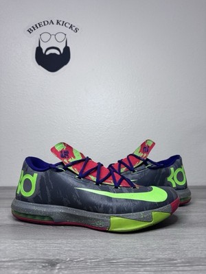 Size 15 - Nike KD Kevin Durant 6 VI Energy Sneakers Gray Green 599424-008