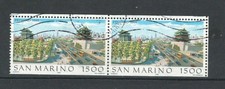 SAN MARINO  EUROPE HISTORICAL SITES  USED PAIR  STAMPS  LOT (SANMA 132 )