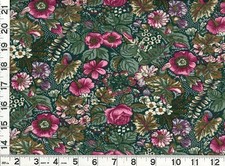 Wine Roses w/ White Pink Lavender Flowers Quilting Sewing Fabric by Yard 741
