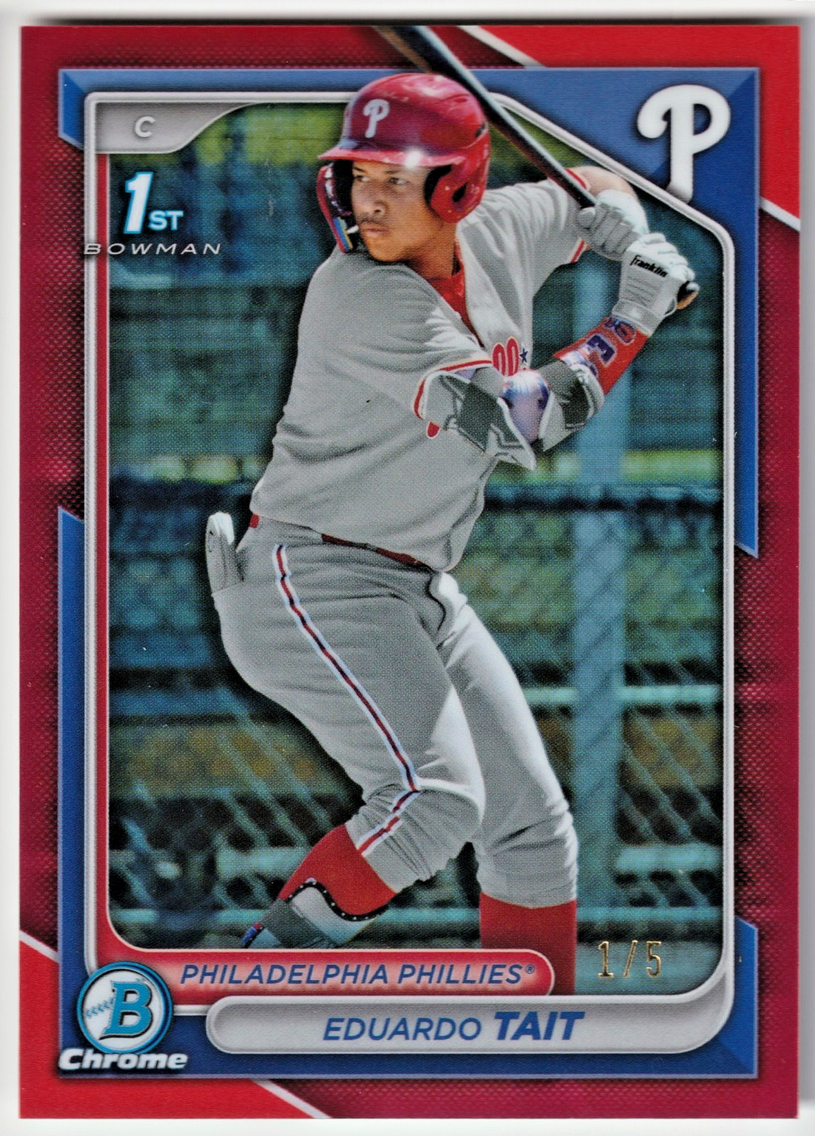 Eduardo Tait 2024 Bowman Chrome 1st Bowman Red Refractor #1/5