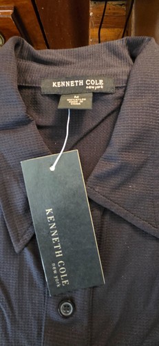 Kenneth Cole Men Black Long-Sleeve Button-Down Shirt Size M nwt - Picture 2 of 4