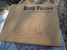 Clear window mount bird feeder w/birdbath