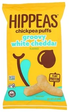 Hippeas Chickpea Puffs, Vegan White Cheddar, 4 Ounce (Pack of 1), 4g Protein, 3g
