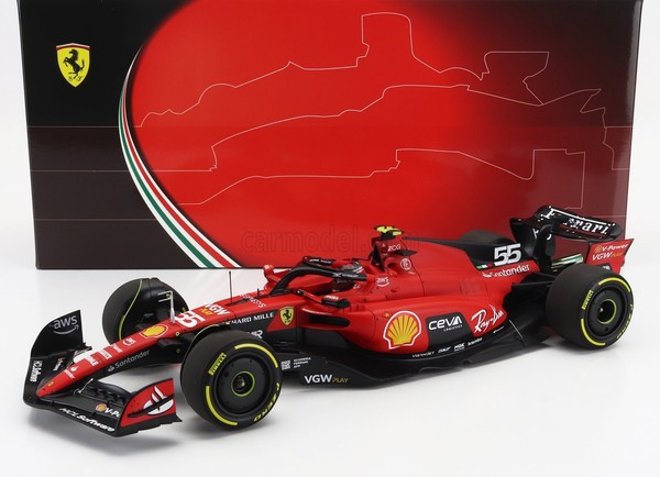 Bbr 1/18 Ferrari F1 SF23 Spa Gp 2023 Sainz Statisches Modell Diecast-image