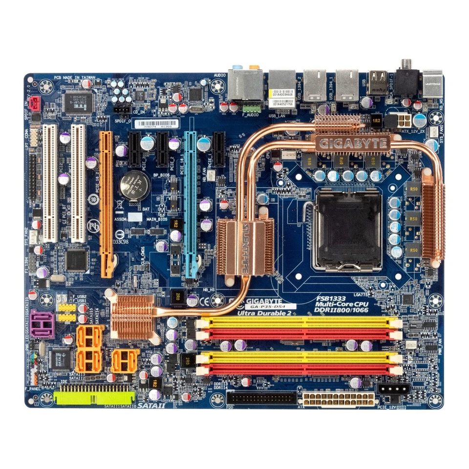 Placa Base GIGABYTE GA-P35-DS4 REV:2.0 SOCKET LGA775 DDR2 PCIe PCI ATX - Imagen 2 de 3