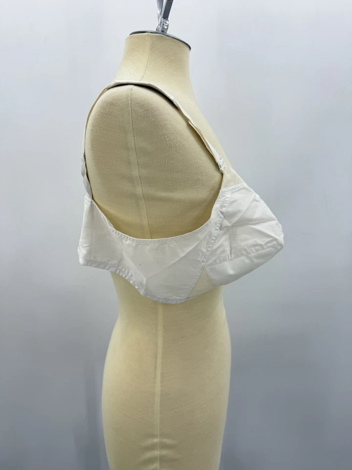 Sujetador bala de mezcla de algodón completamente blanco forma exquisita de colección estilo 44B 532 Foto 3 de 4