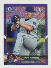 Jordan Humphreys 2018 Bowman 1st Chrome Mojo Refractor New York Mets #/250