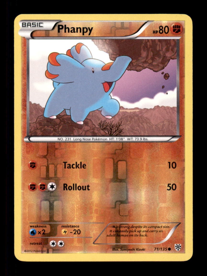 PHANPY 71/135 C PLASMA STORM POKEMON REVERSE HOLO NM/M