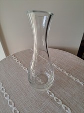 Angled Top Hand-Blown Clear Glass Vase