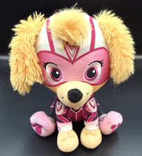 Paw Patrol The Mighty Movie Skye Plush Stuffed Animal Pink Superhero Toy 7.5 In
