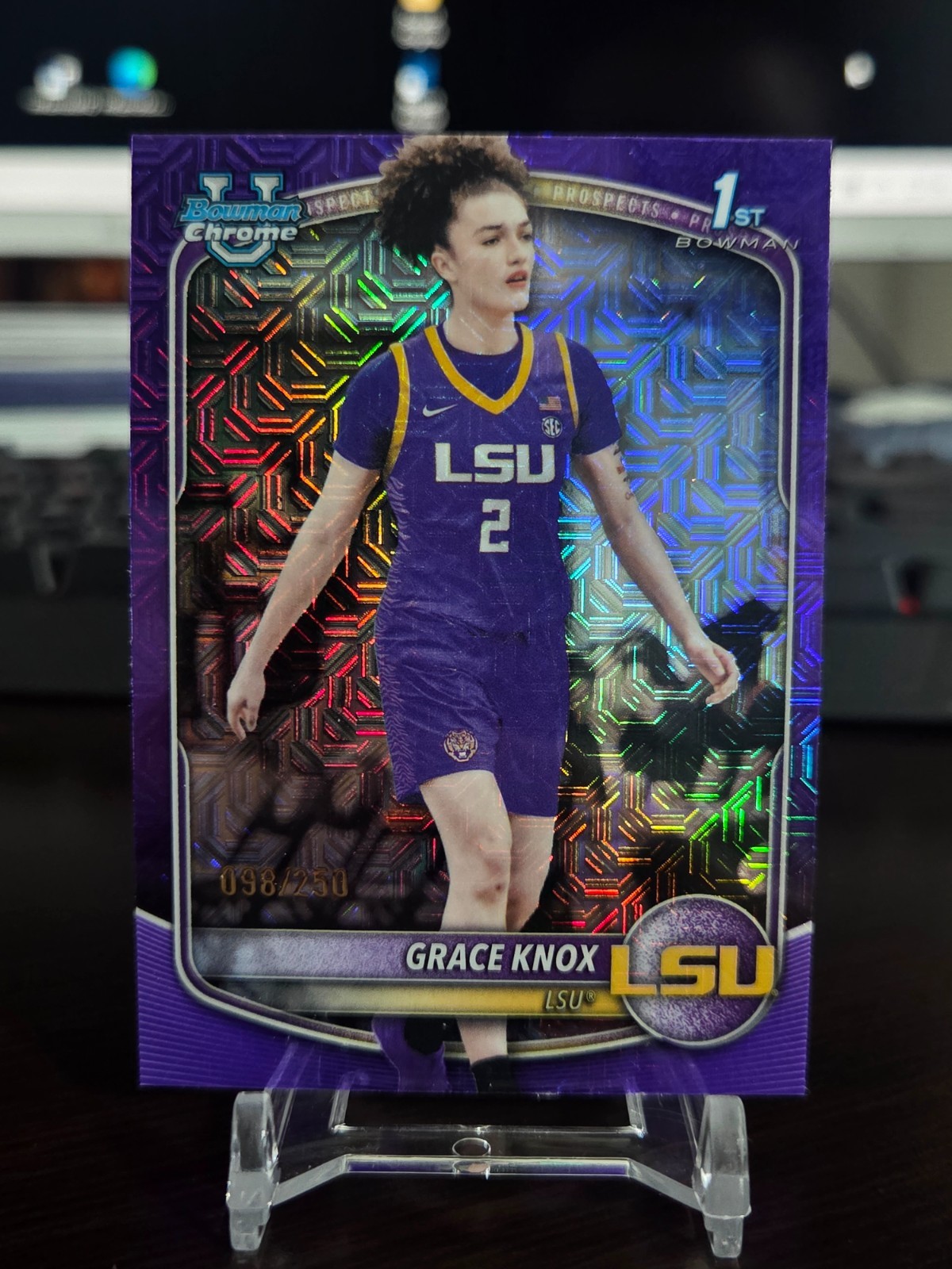 2025-26 Bowman Basketball Grace Knox /250 Purple Refractor BCP-48