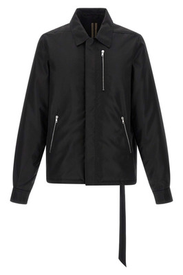 RICK OWENS DRKSHDW Concealed Black Nylon Jacket New & Authentic
