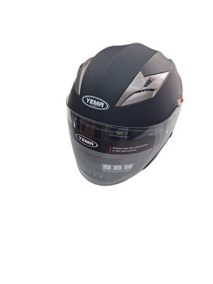 YEMA Motorradhelm Jethelm ECE 22.06 Doppelvisier Größe M 56-57cm