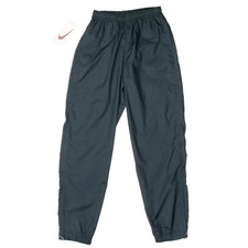 VINTAGE NIKE SWOOSH GREEN NYLON TRACK PANTS 1990S MEDIUM WOMAN DEADSTOCK