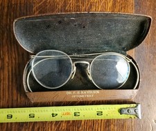 Antique Eye Glasses Gold Wire Rimmed Round Early 1900s to 30s bifocal gold fill