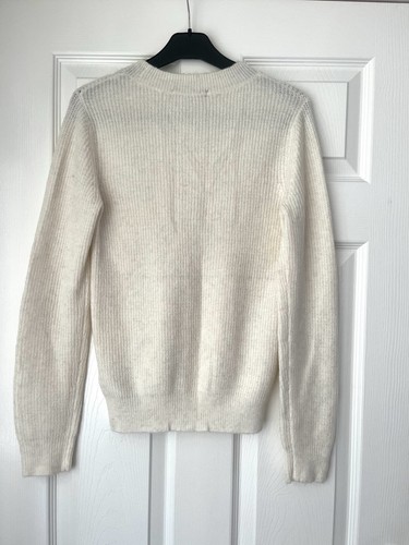 Jersey Mujer Colección M&S Marfil Tejido Manga Larga Fibras Metalizadas Talla 6 - Imagen 2 de 11