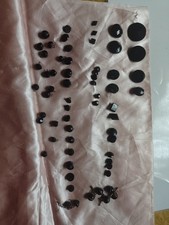 Old Buttons Possibly Whitby Jet Carved On A Few