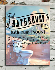 Bathroom sanctuary Metal Sign plaque,  Bathroom, Toilet, restroom