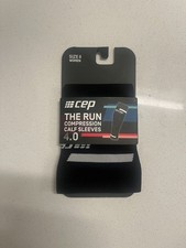 CEP The Run Compression Calf Sleeves 4.0 Women's Size II Black/White