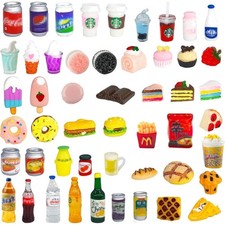 Miniature Food Drink Bottles Cans Set for Dollhouse 1/12 Scale Kids Toy