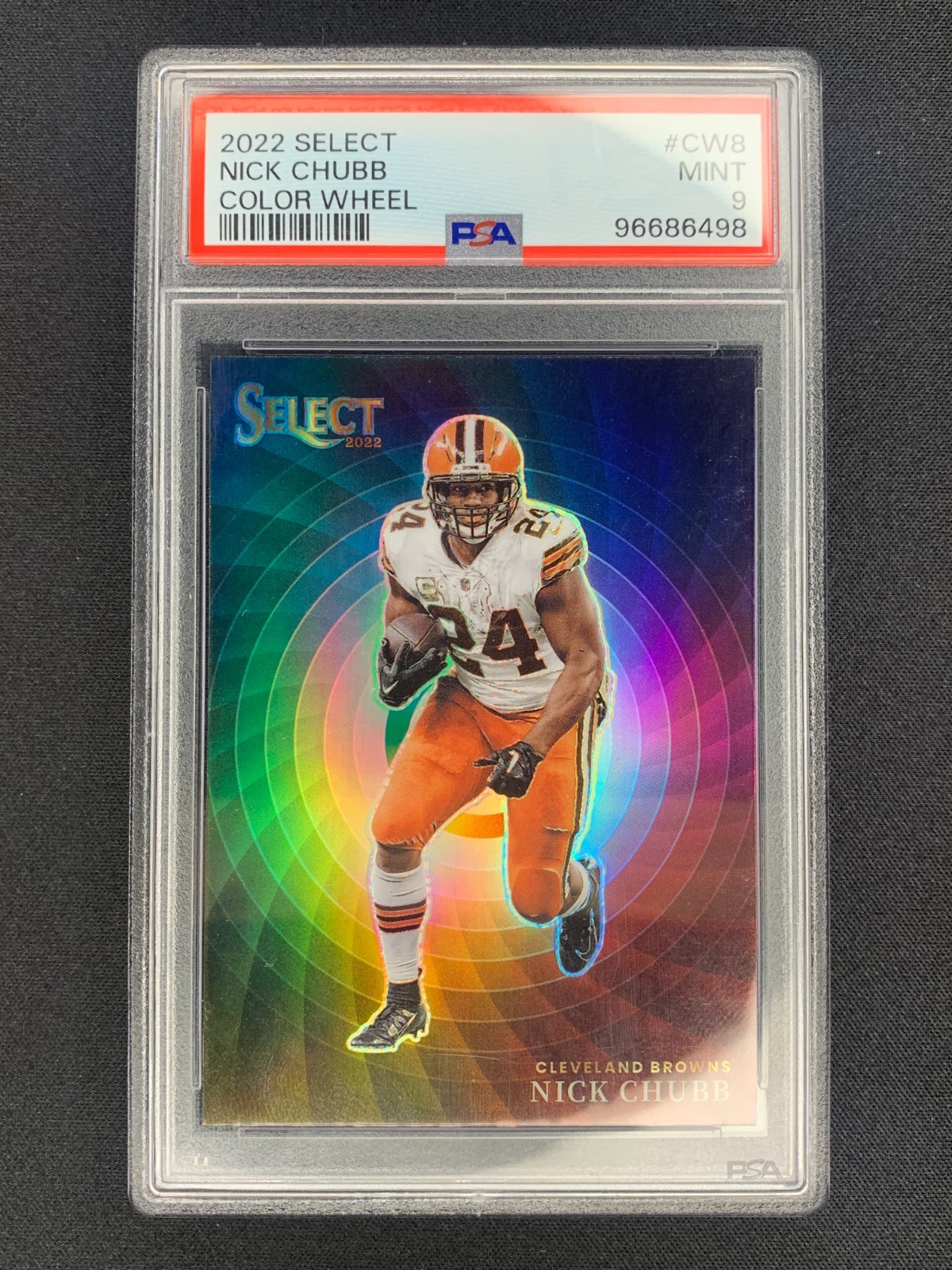 2022 Select Nick Chubb Color Wheel Prizm CW-8 PSA 9