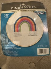 DIMENSIONS LEARN A CRAFT Embroidery Kit - RAINBOW - 6 " Hoop Included