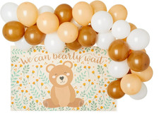 Teddy Bear Baby Shower Decoration Kit - Easy-Setup Garland  Balloons - Shower B