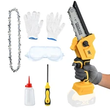 Mini Chainsaw, 6'' Cordless Handheld Electric Chainsaw for Dewalt 20V, Power ...