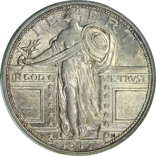 1917-P Type 1 Standing Liberty Quarter OGH PCGS MS63 Nice Eye Appeal Nice Str...