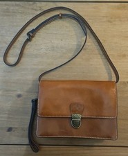 Vintage Patricia Nash Lanza Leather Crossbody Handbag with Wristlet Handle