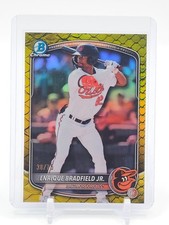ENRIQUE BRADFIELD JR 2025 BOWMAN CHROME DRAFT YELLOW REPTILIAN /75 Q2045