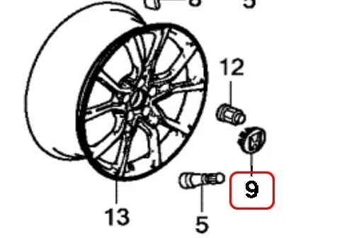 Tapa central Honda OEM tipo R 44732-TGH-A01 para Civic Foto 3 de 4