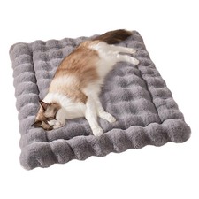 SelfWarming Cat Bed Plush Faux Fur Pet Mat Ultra Soft Fluffy 23x15 Inch