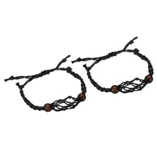 7.87-11.02" Empty Stone Holder, 2 Pack 1.38" Wax Rope, Black