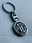 MG METAL BLACK SILVER KEYCHAIN KEY RING KEY FOB NEW LOGO EMBLEM Black Silver UK