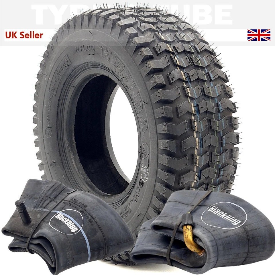 BLACKRING 11x4.00-5 Tyre & Tube Ride On Lawn Mower Garden Tractor Turf Quad K358 11x400x5