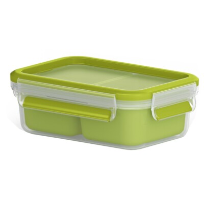 EMSA Clip & Go Snackbox 550ml / 1,2L, rechteckig, transparent / grün