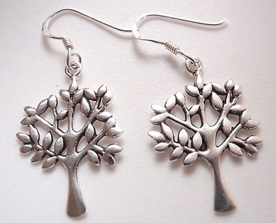 Tree of Life Dangle Earrings 925 Sterling Silver Corona Sun Jewelry
