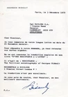 WW2 French Resistance group 'Liberte' hero Georges Bidault signed letter