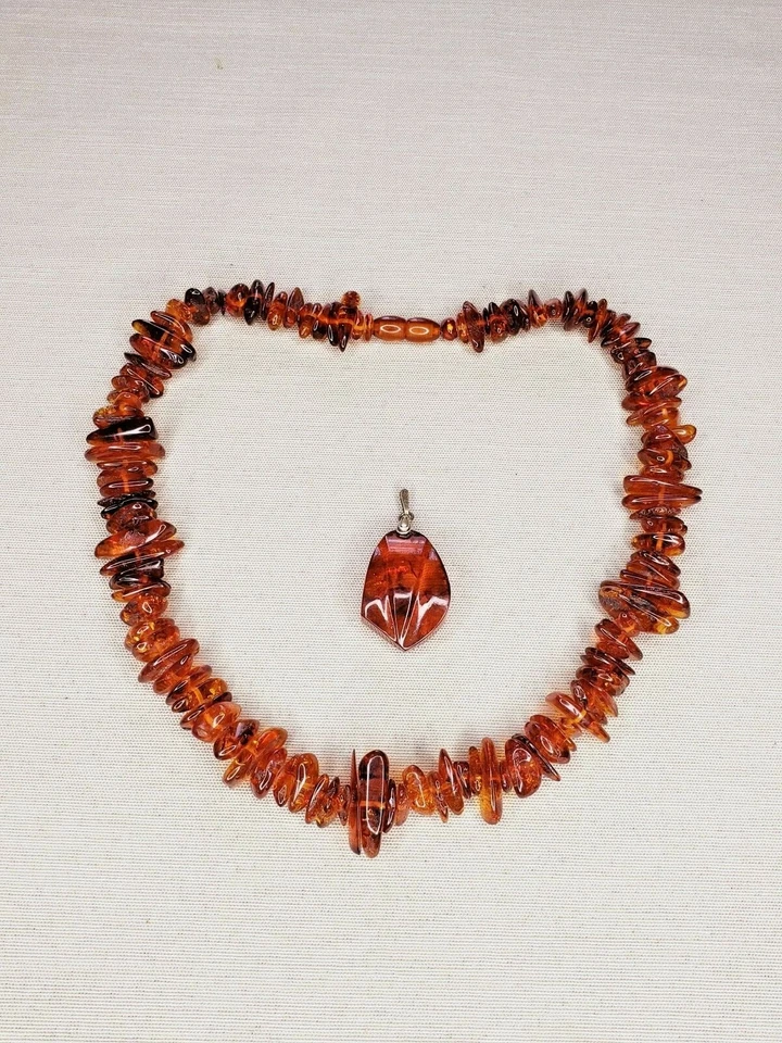 Cuentas y colgante ámbar. Original 100%. Foto 2 de 4