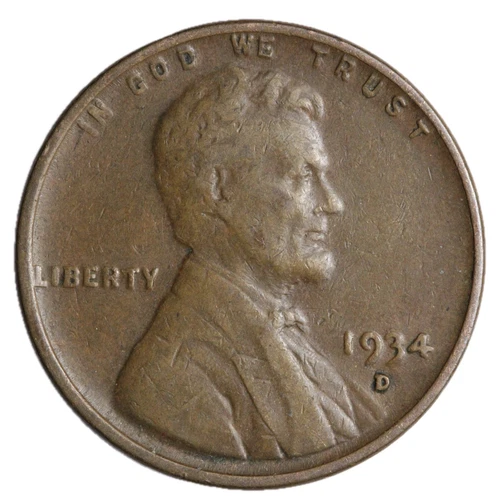 1934-D Lincoln Wheat Cent Penny Better Grade Complete Your Album!!