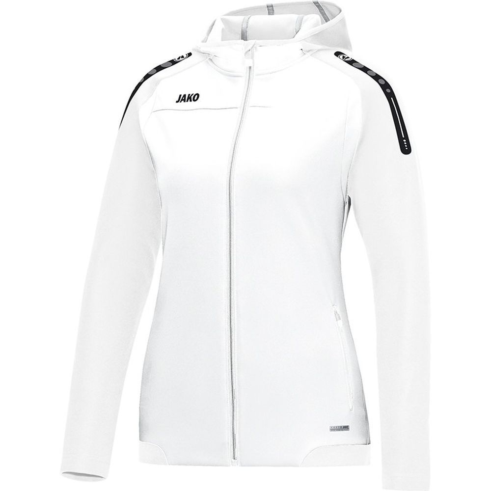 Jako Kapuzenjacke Champ Damen Fußballjacke Sportjacke Frauen weiß Jako Kapuzenjacke Champ Damen Fußballjacke Sportjacke Frauen weiß