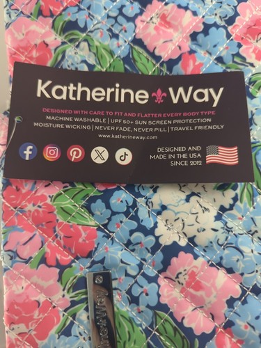 Katherine Way Floral Tote Handbag Large Beach Pool Travel New - Picture 16 of 17