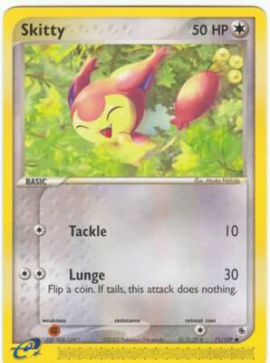 Pokemon Card - Ruby & Sapphire 71/109 - SKITTY (common) - NM