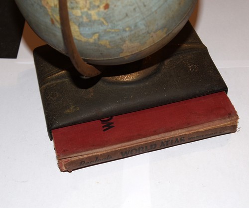 1954 REPLOGLE GLOBE 10” Metal BASE Atlas Book Vintage - Picture 9 of 9